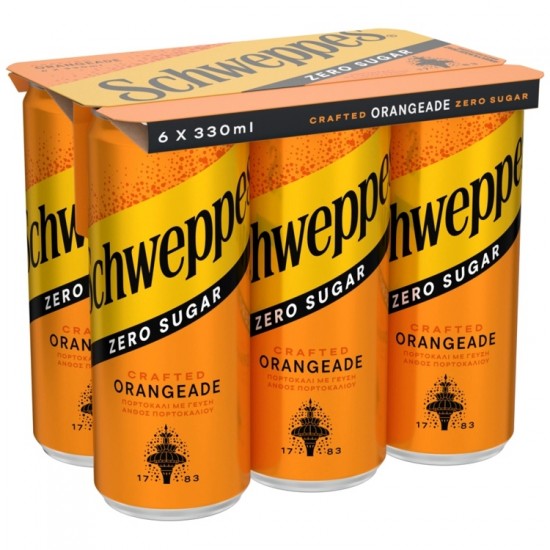 SCHWEPPES 330MLx6 ORANGEADE OR BLOSSOM SLEEK KC