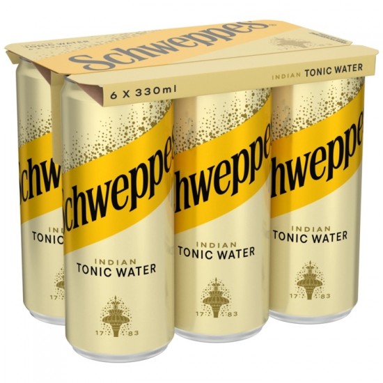 SCHWEPPES 330MLx6 TONIC WATER SLEEK KC