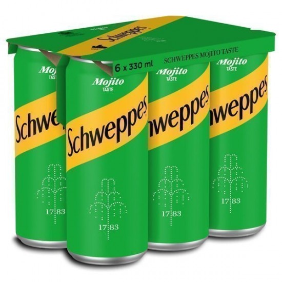 --SCHWEPPES 330MLx6 MOJITO SLEEK KC