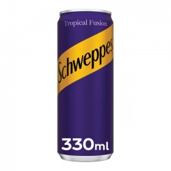 SCHWEPPES 330ML TROPICAL FUSION SLEEK KC