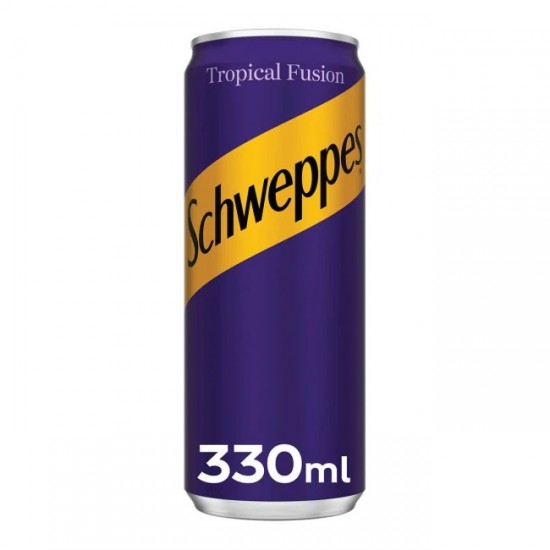 SCHWEPPES 330ML TROPICAL FUSION SLEEK KC