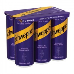 SCHWEPPES 330MLx6 TROPICAL FUSION SLEEK KC