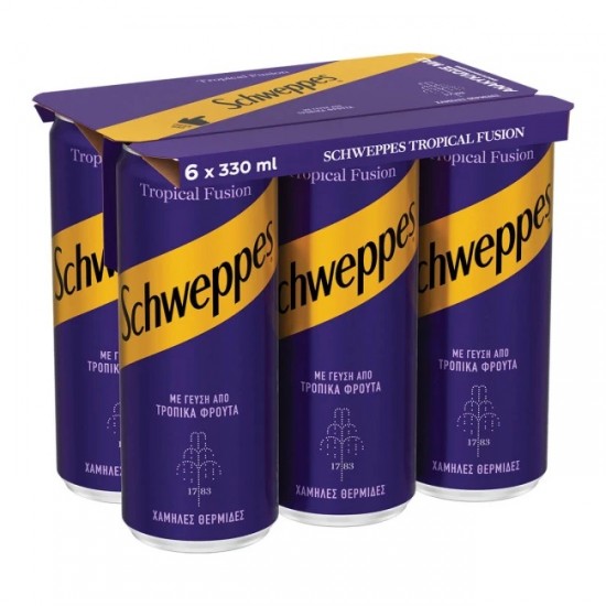 SCHWEPPES 330MLx6 TROPICAL FUSION SLEEK KC