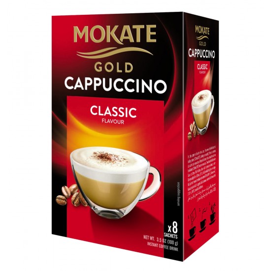 MOKATE ΚΑΠΟΥΤΣΙΝΟ ΚΑΦΕΣ 100GR(12,5GRX8) GOLD CLASSIC