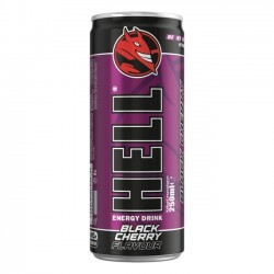 HELL 250ML ENERGY DRINK BLACK CHERRY
