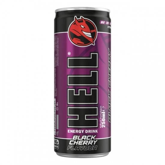 HELL 250ML ENERGY DRINK BLACK CHERRY