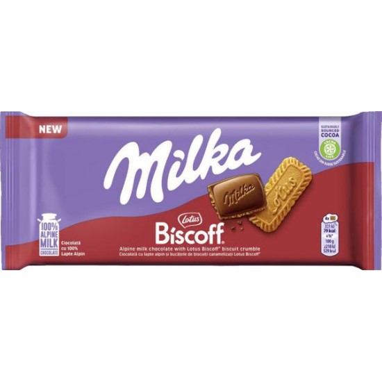 MILKA 90G ΣΟΚΟΛΑΤΑ BISCOFF