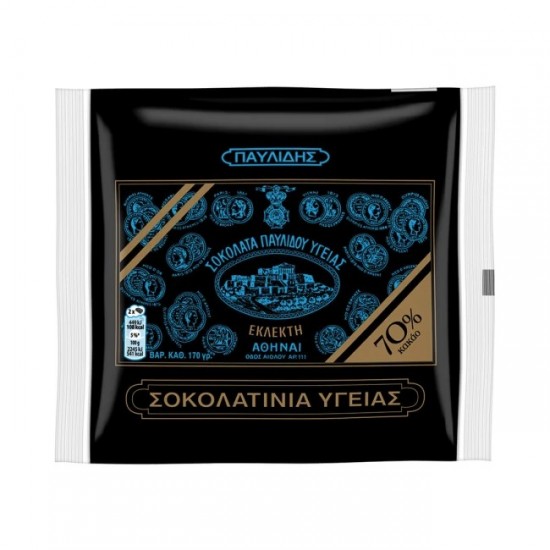 ΠΑΥΛΙΔΗΣ 170G ΣΟΚΟΛΑΤΑΚΙΑ ΥΓΕΙΑΣ ΜΙΝΙ 70%